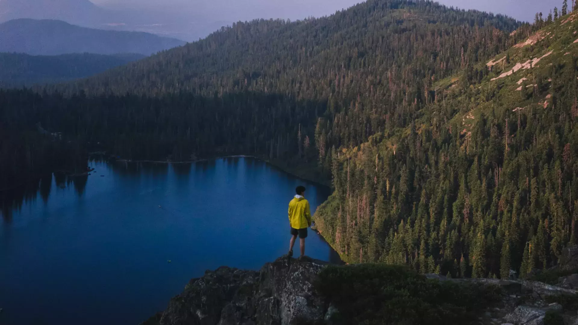 Hiker in Mt. Shasta region