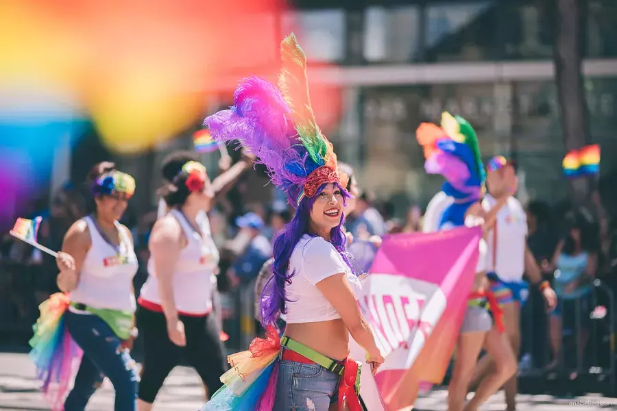 Woman at Pride in San Francisco