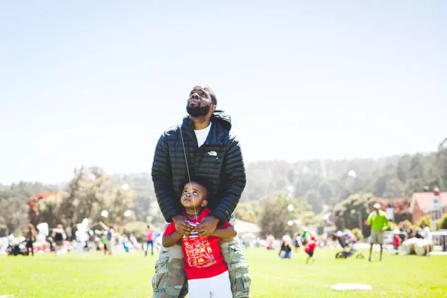 Family at Presidio Kite Festival