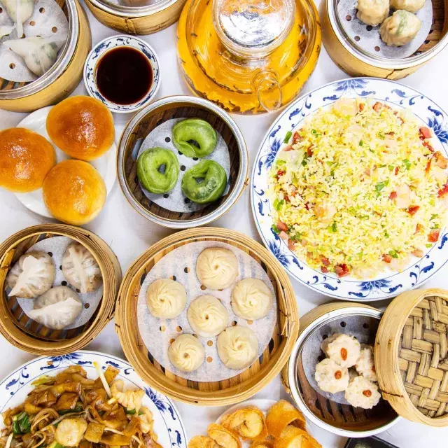 A variety of dim sum dishes at San Francisco's Yank Sing restaurant.