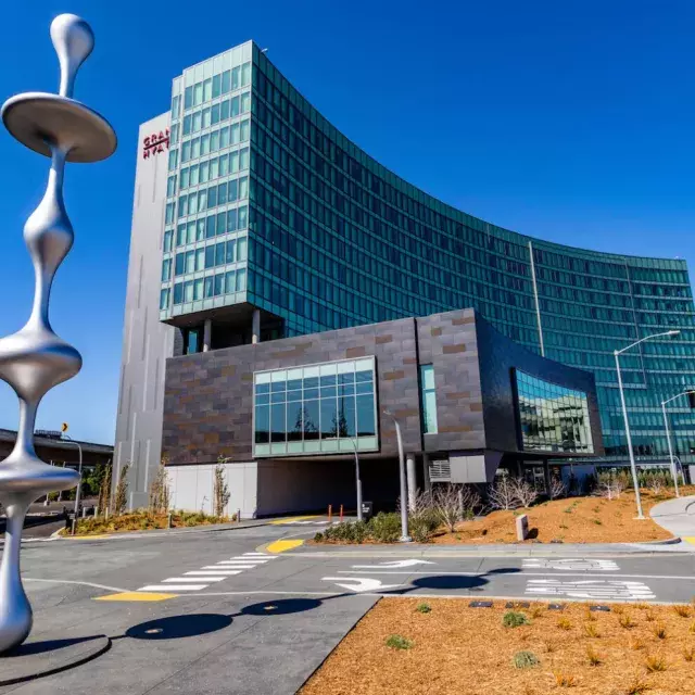 Kohei Nawa's Ether can be seen outside of the SFO Grand Hyatt