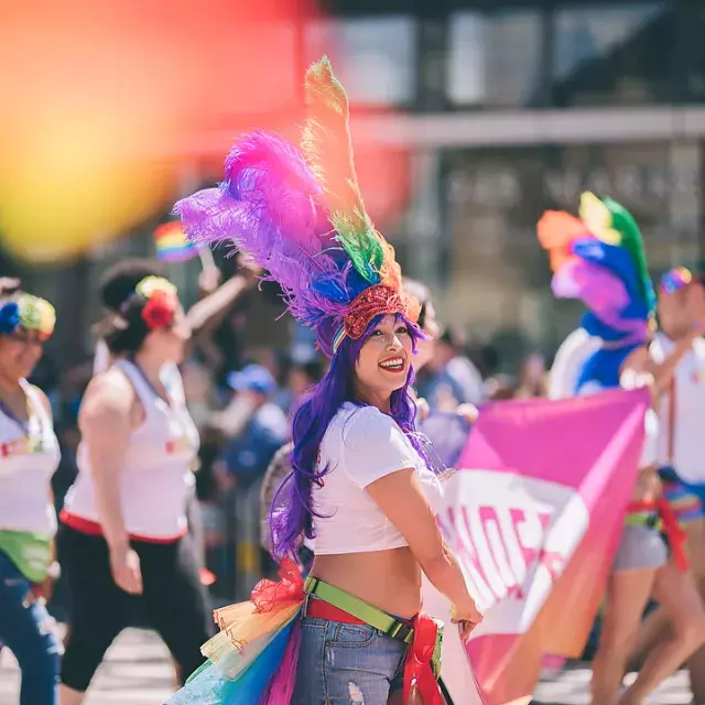 Woman at Pride in San Francisco